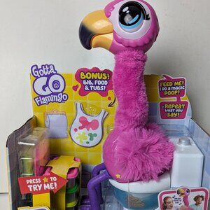 Little Live Pets Gotta Go Flamingo Toy that Sings & Poops Bonus Food & Storage